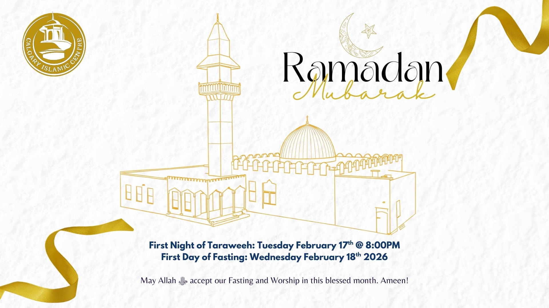 RAMADAN MUBARAK From the CICSW